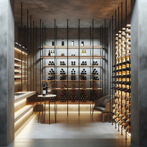 Conception d'une cave à vin minimaliste